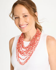 Chico's | Coral Multi-Strand Necklace/ Coral