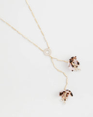 Chico's | Tortoise Spider Lily Y-Necklace/ Neutral
