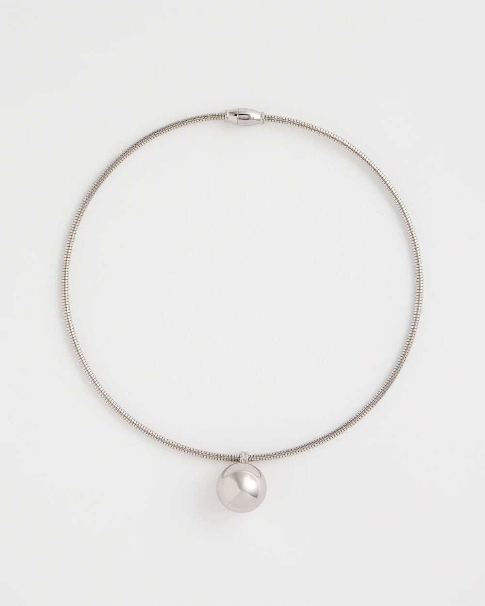 Chico's | Silver Bead Collar Necklace/ Silver