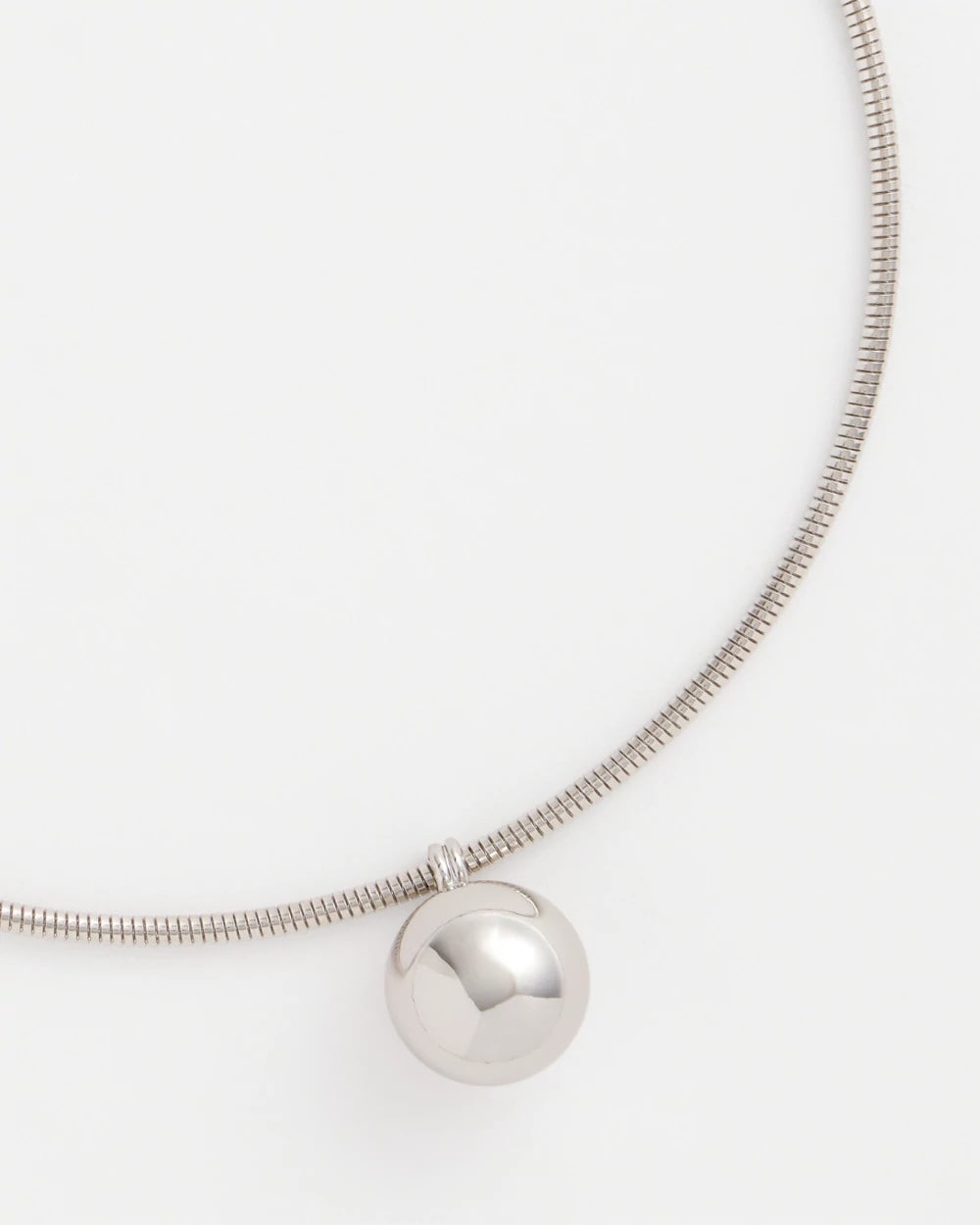 Chico's | Silver Bead Collar Necklace/ Silver