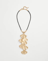 Chico's | Chico's Originals Gold Ginkgo Pendant Necklace/ Gold