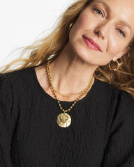 Chico's | Short Gold Ball Chain Pendant/ Gold