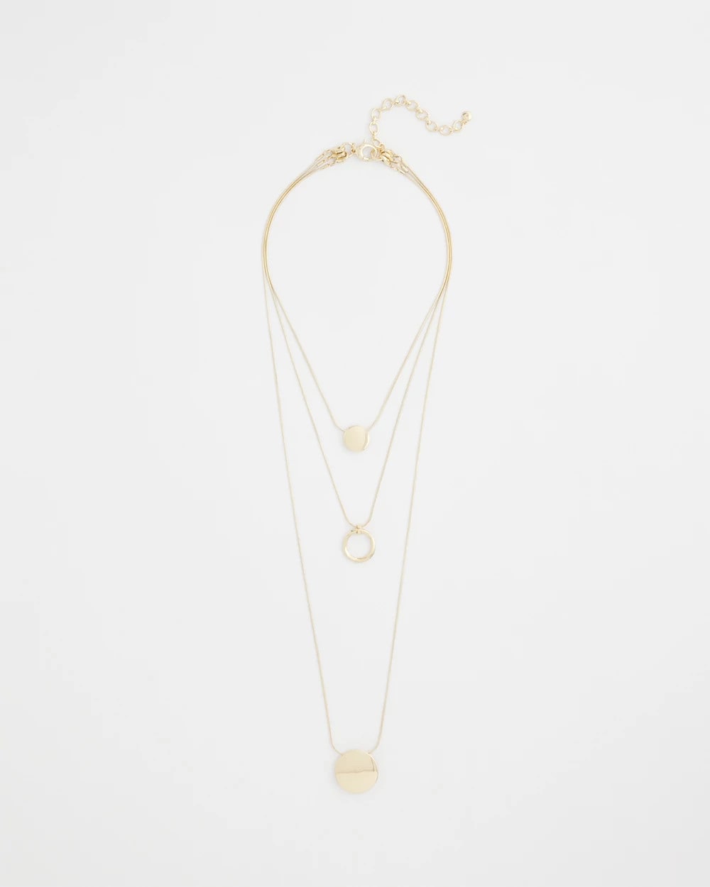 Chico's | Gold Triple Pendant Necklace/ Gold
