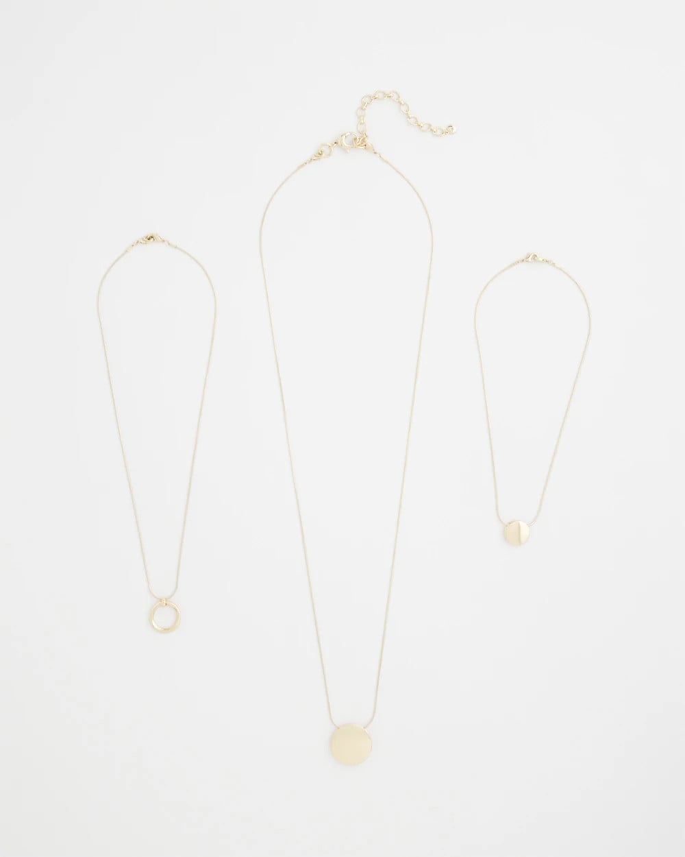 Chico's | Gold Triple Pendant Necklace/ Gold