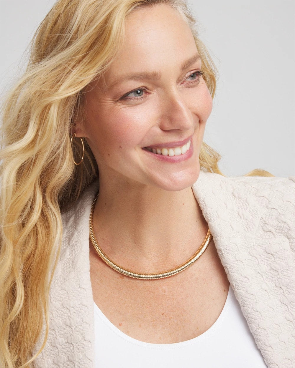 Chico's | Mixed Metal Link Triple-Strand Necklace/ Mixed Metals