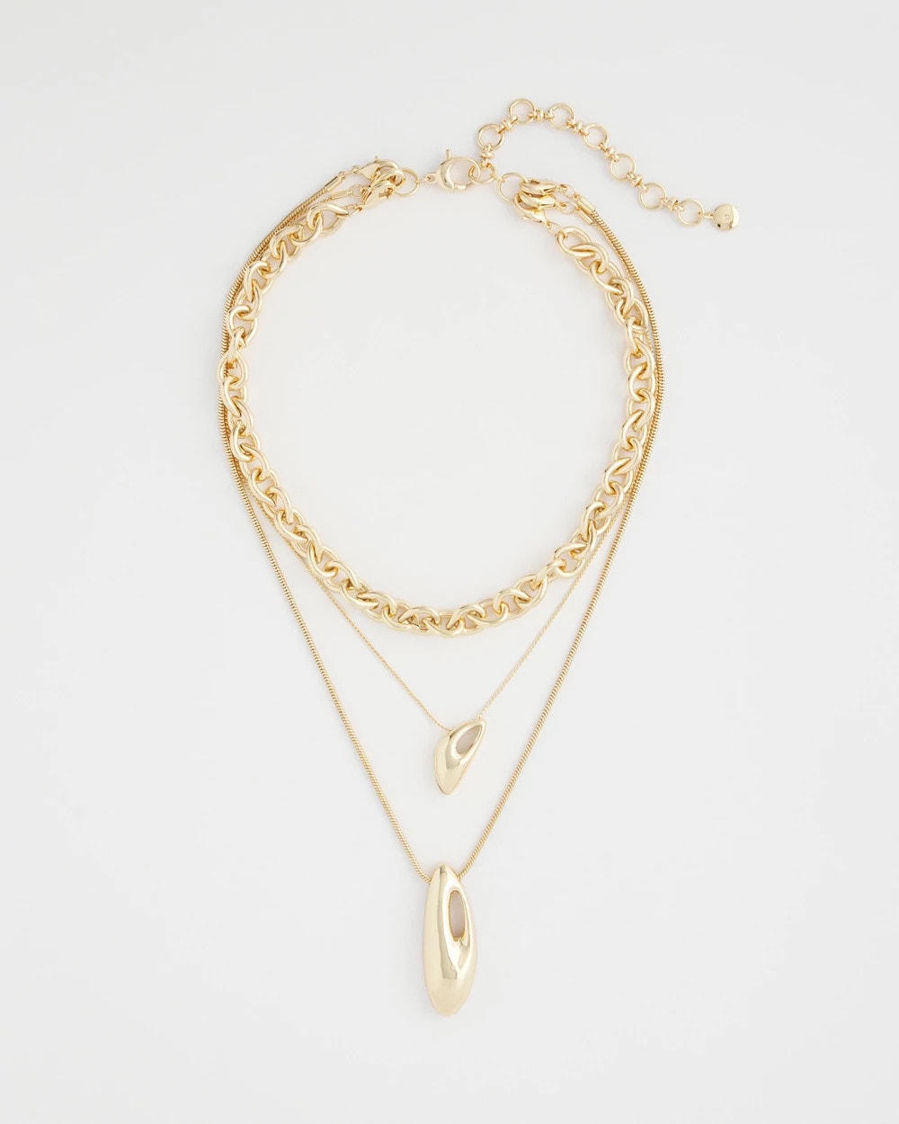 Chico's | Convertible Three-Strand Pendant Necklace/ Gold
