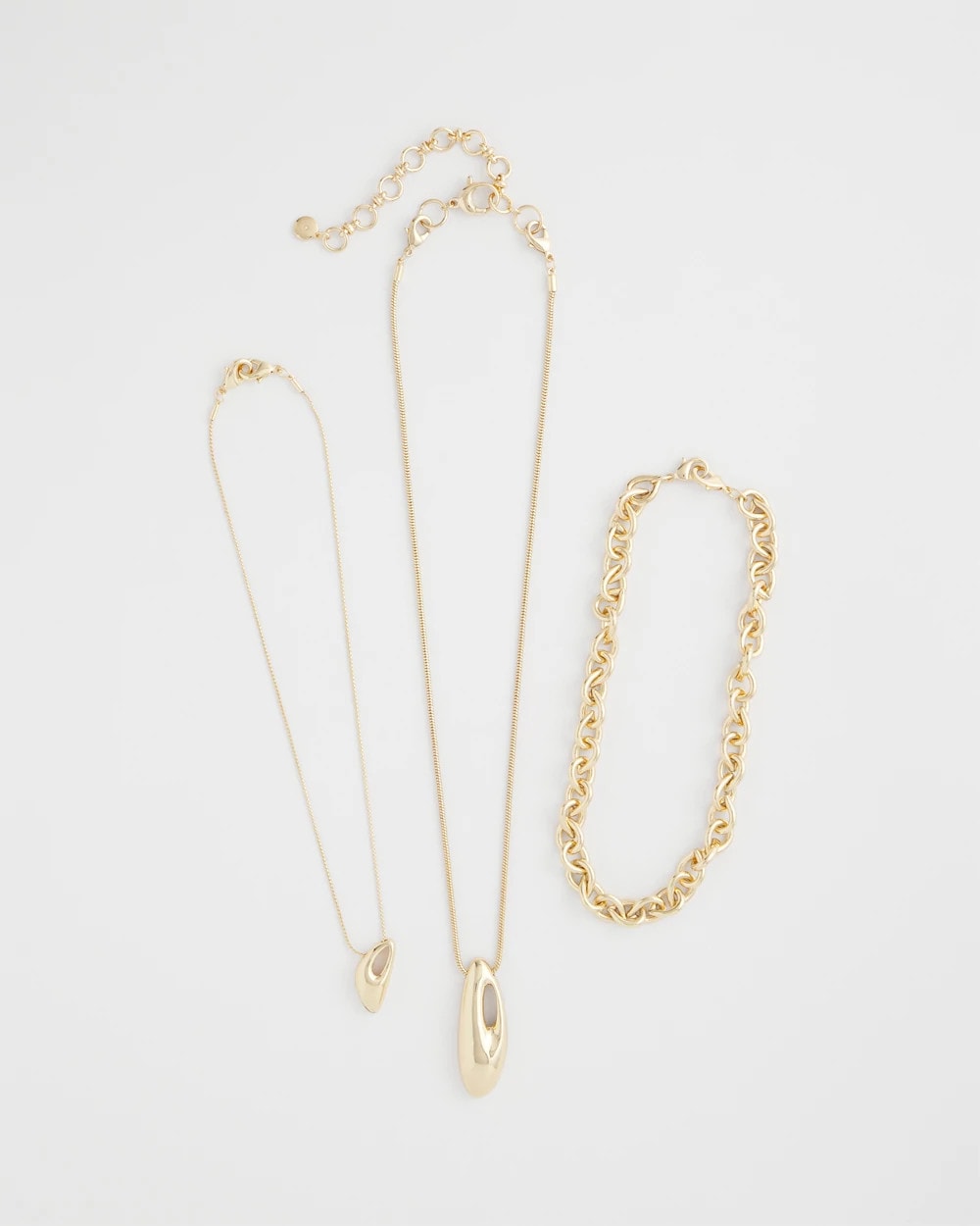Chico's | Convertible Three-Strand Pendant Necklace/ Gold