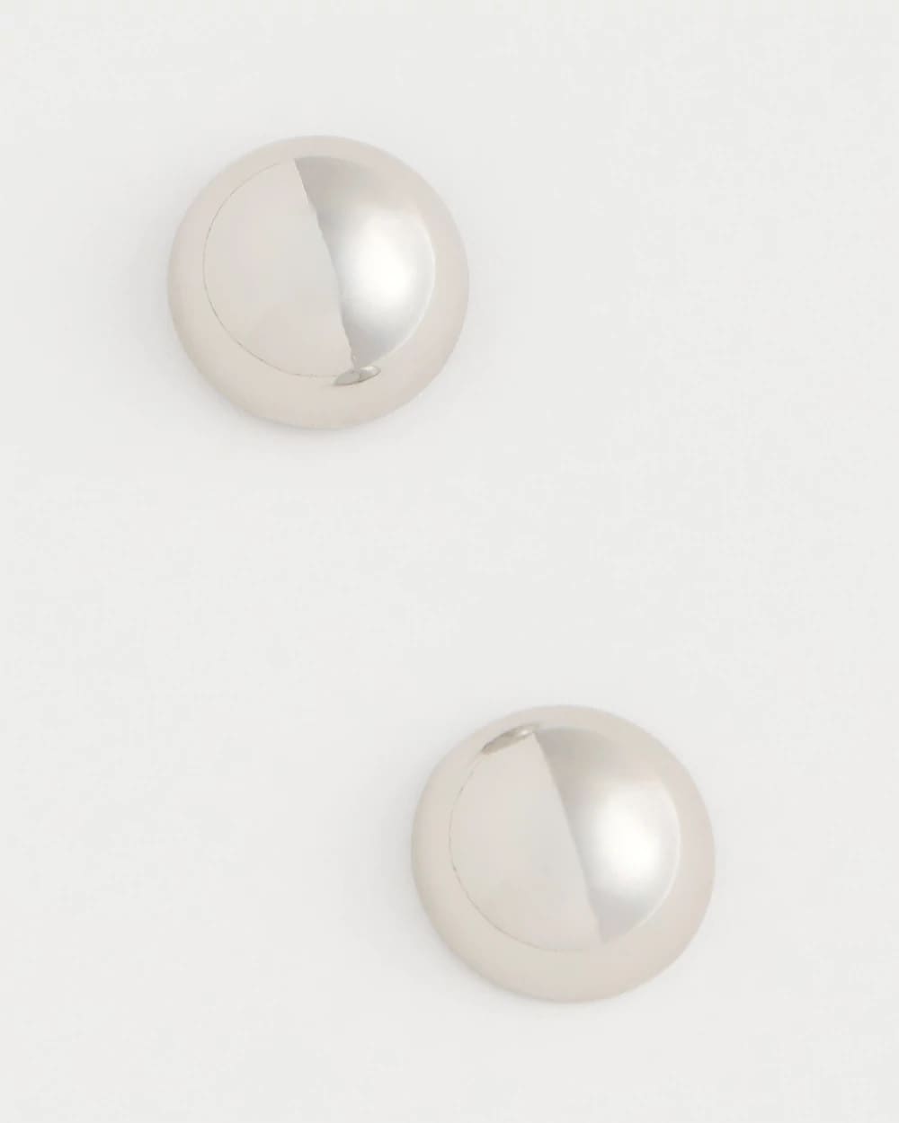 Chico's | Mini Silvertone Sphere Stud Earrings/ Silver