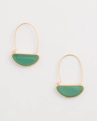 Chico's | Resin Threader Drop Earrings/ Green