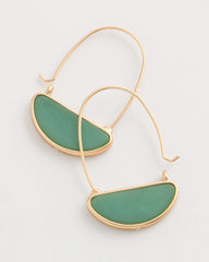 Chico's | Resin Threader Drop Earrings/ Green