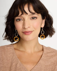 Chico's | Linked Resin Drop Earrings/ Neutral
