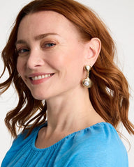 Chico's | Golden Shell Drop Earrings/ Gold