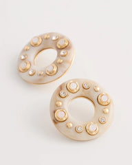 Chico's | Embellished Neutral Stud Earrings/ Neutral