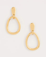 Chico's | Goldtone Open Circle Drop Earrings/ Gold