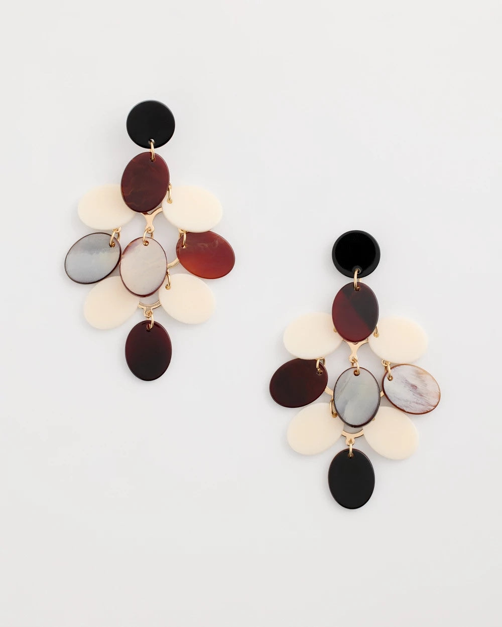 Chico's | Neutral Resin Chandelier Earrings/ Neutral