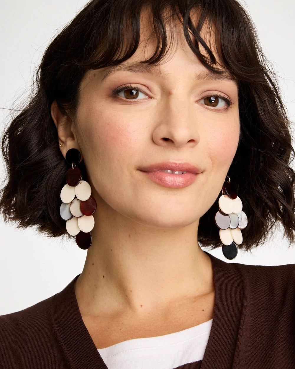 Chico's | Neutral Resin Chandelier Earrings/ Neutral