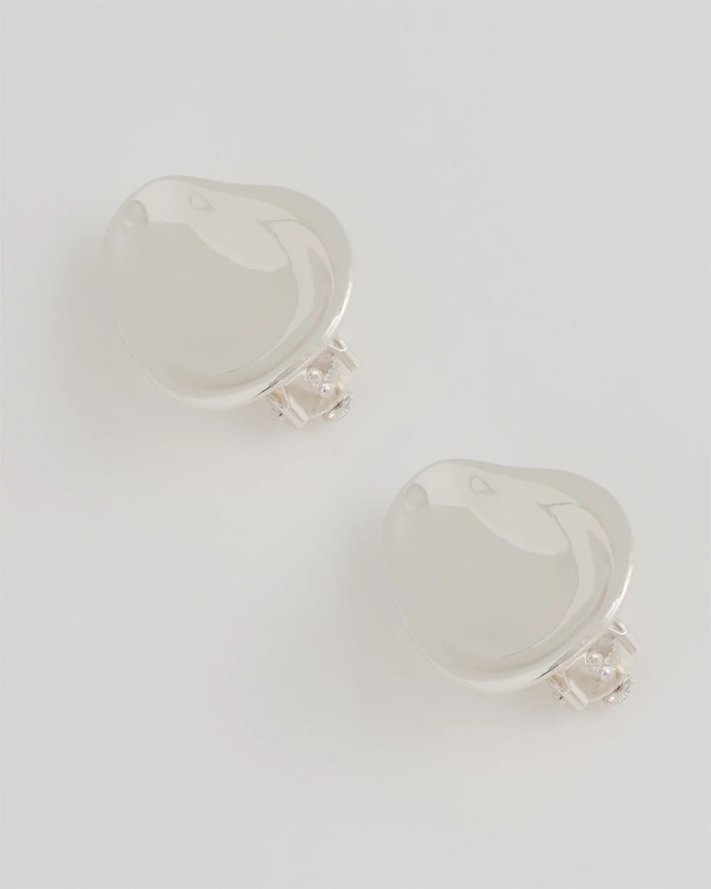 Chico's | Silvertone Stud Clip-On Earrings/ Silver