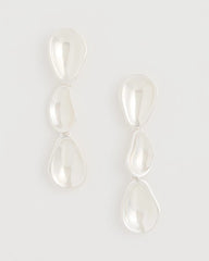 Chico's | Silvertone Linear Drop Earrings/ Silver