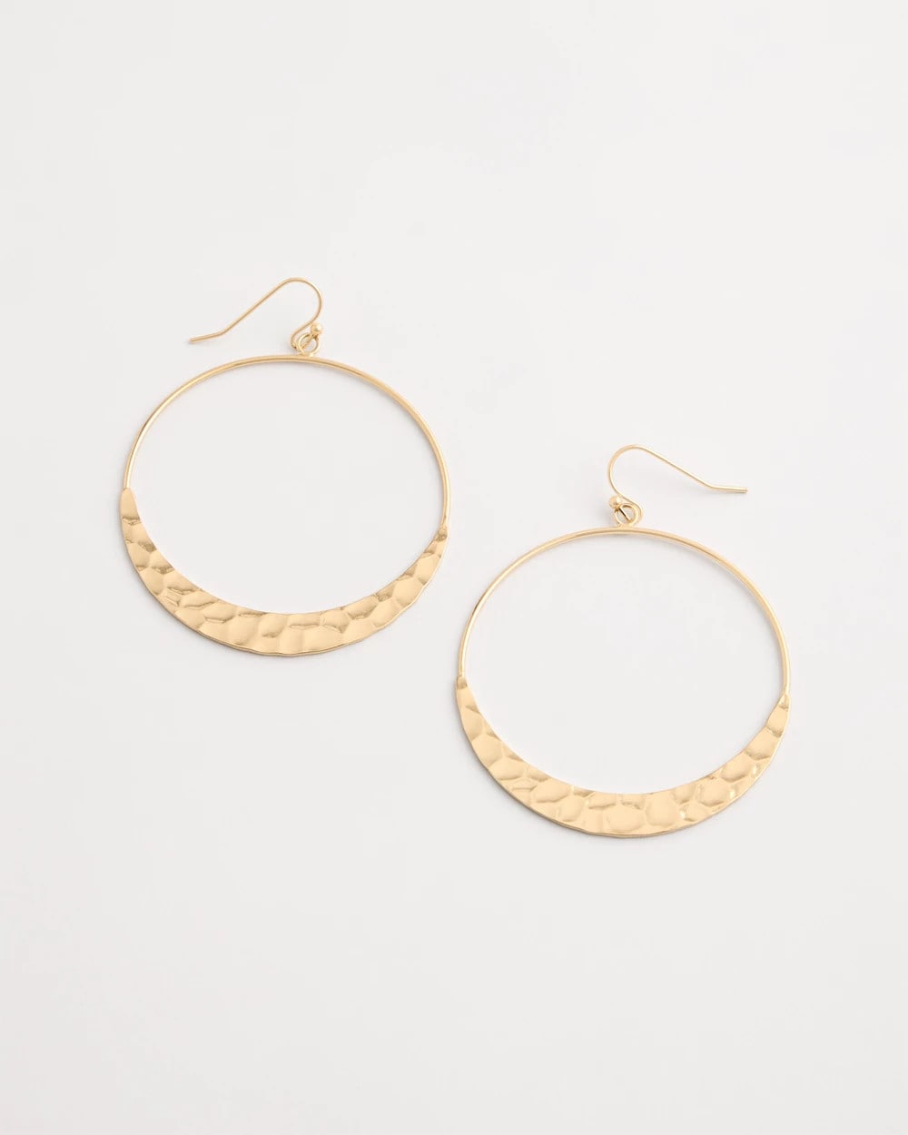Chico's | Hammered Hoop Earrings/ Gold