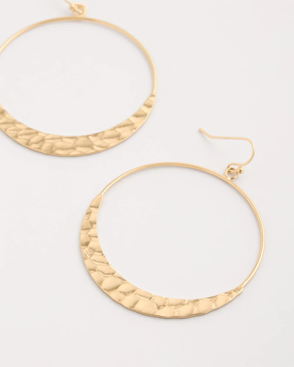 Chico's | Hammered Hoop Earrings/ Gold