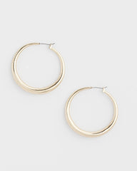 Chico's | Cassie Gold-Tone Hoop Earrings/ Gold