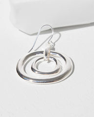 Chico's | Silver Tone Drop Pendant Earrings/ Silver