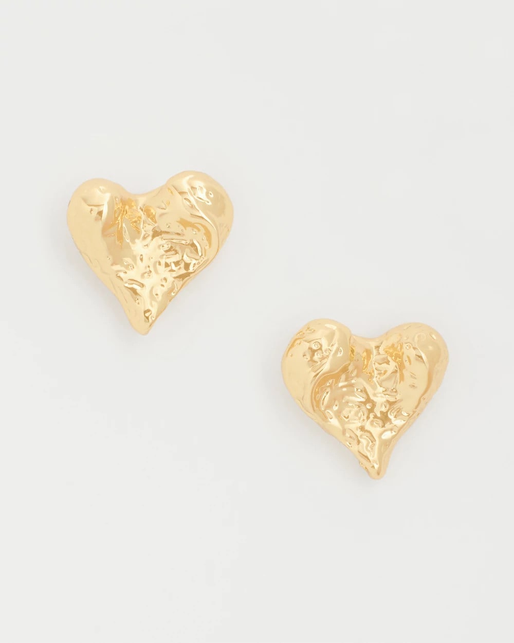 Chico's | Golden Heart Stud Earrings/ Gold