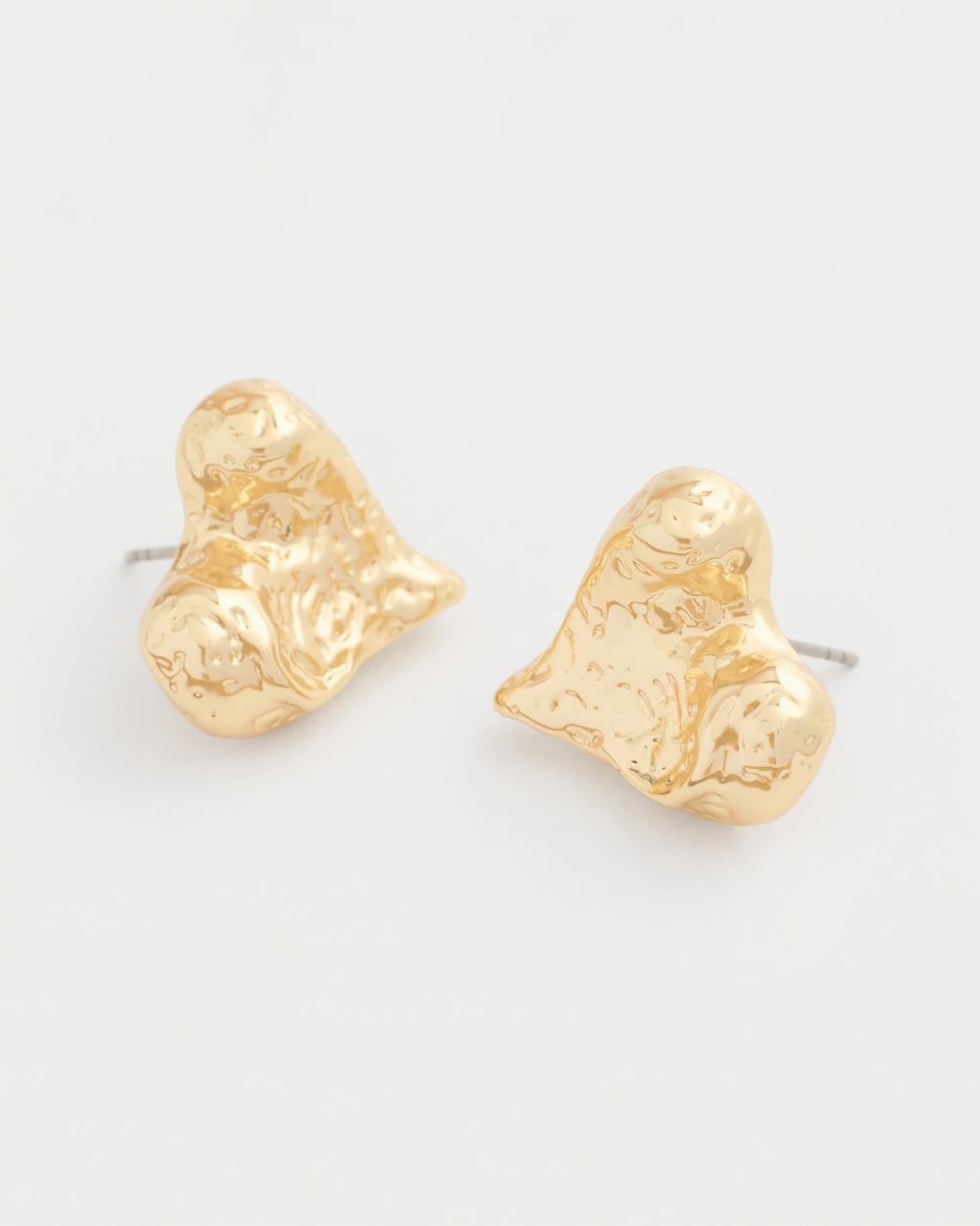 Chico's | Golden Heart Stud Earrings/ Gold