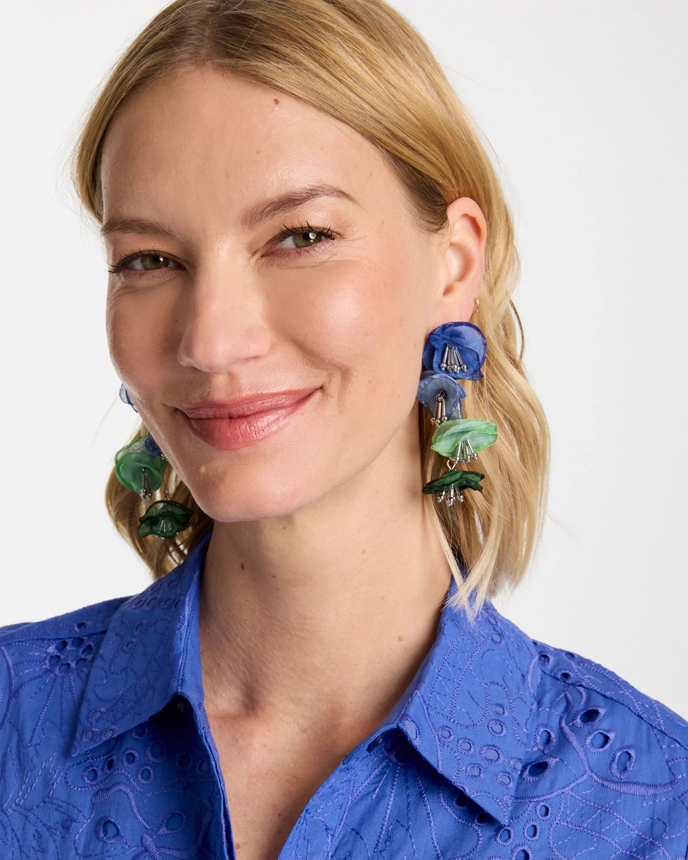 Chico's | Multi Floral Linear Earrings/ Multi