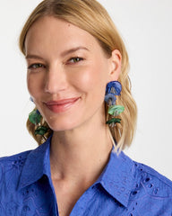 Chico's | Multi Floral Linear Earrings/ Multi