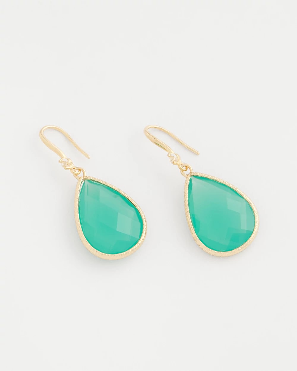 Chico's | Green Teardrop Fishwire Earrings/ Green