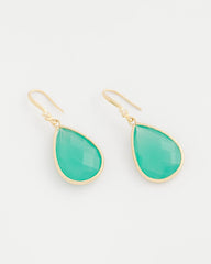 Chico's | Green Teardrop Fishwire Earrings/ Green