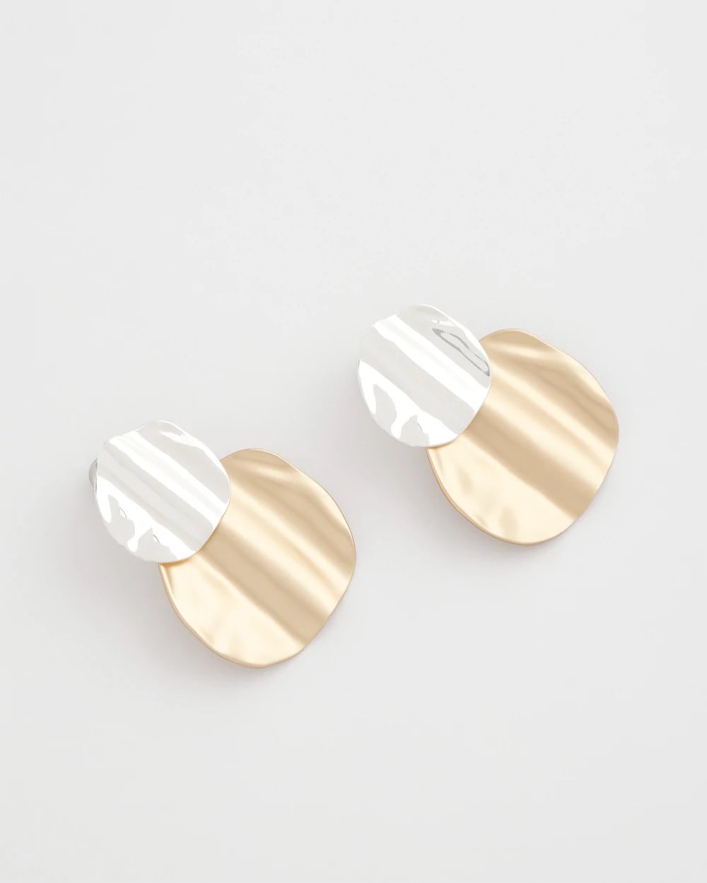 Chico's | Crinkle Mixed Metal Earrings/ Mixed Metals