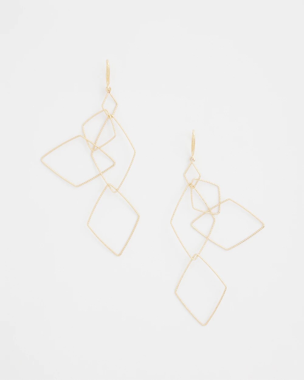 Chico's | Diamond Shaped Linear Earrings/ Gold