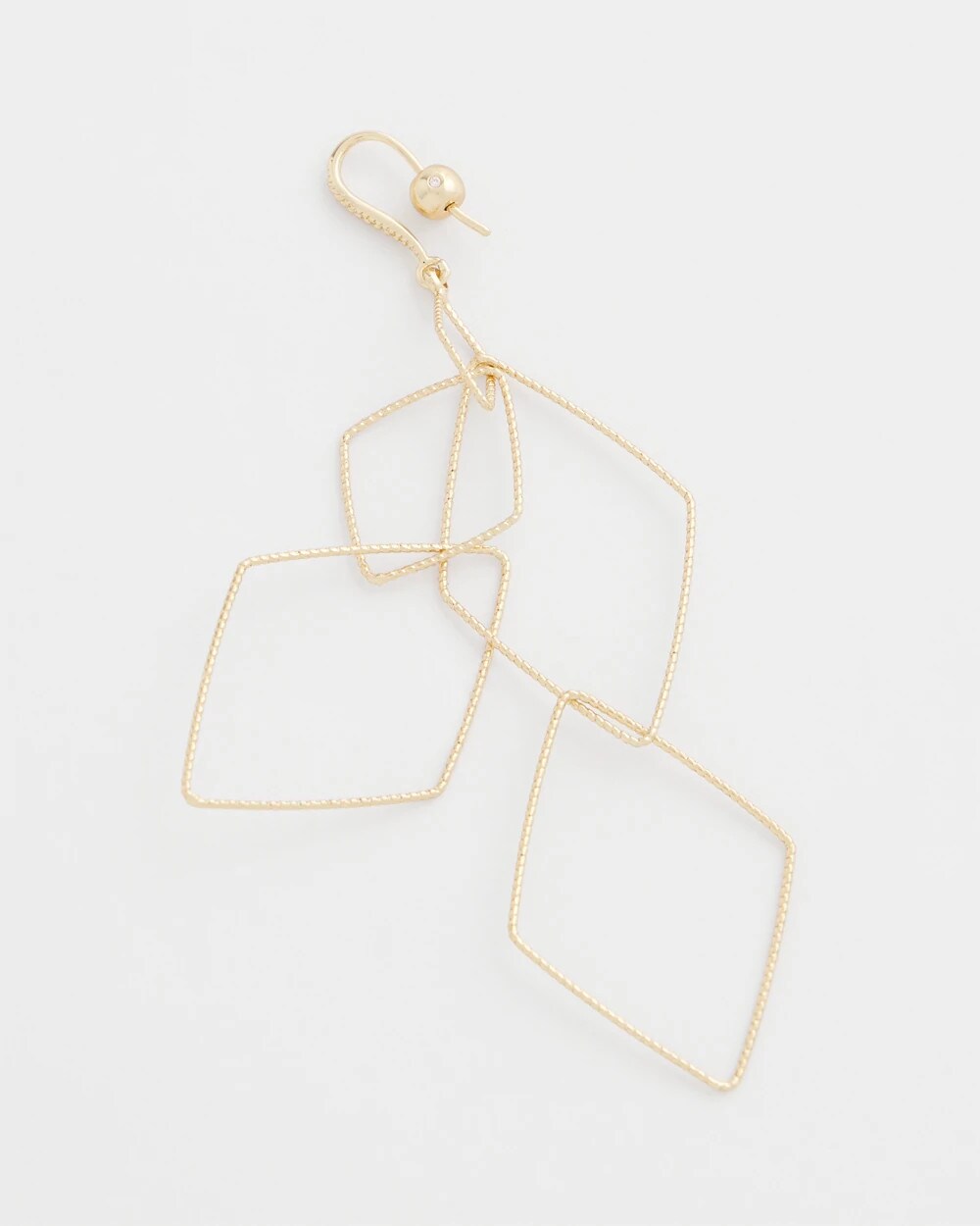 Chico's | Diamond Shaped Linear Earrings/ Gold