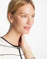 Chico's | Diamond Shaped Linear Earrings/ Gold