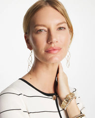 Chico's | Diamond Shaped Linear Earrings/ Gold