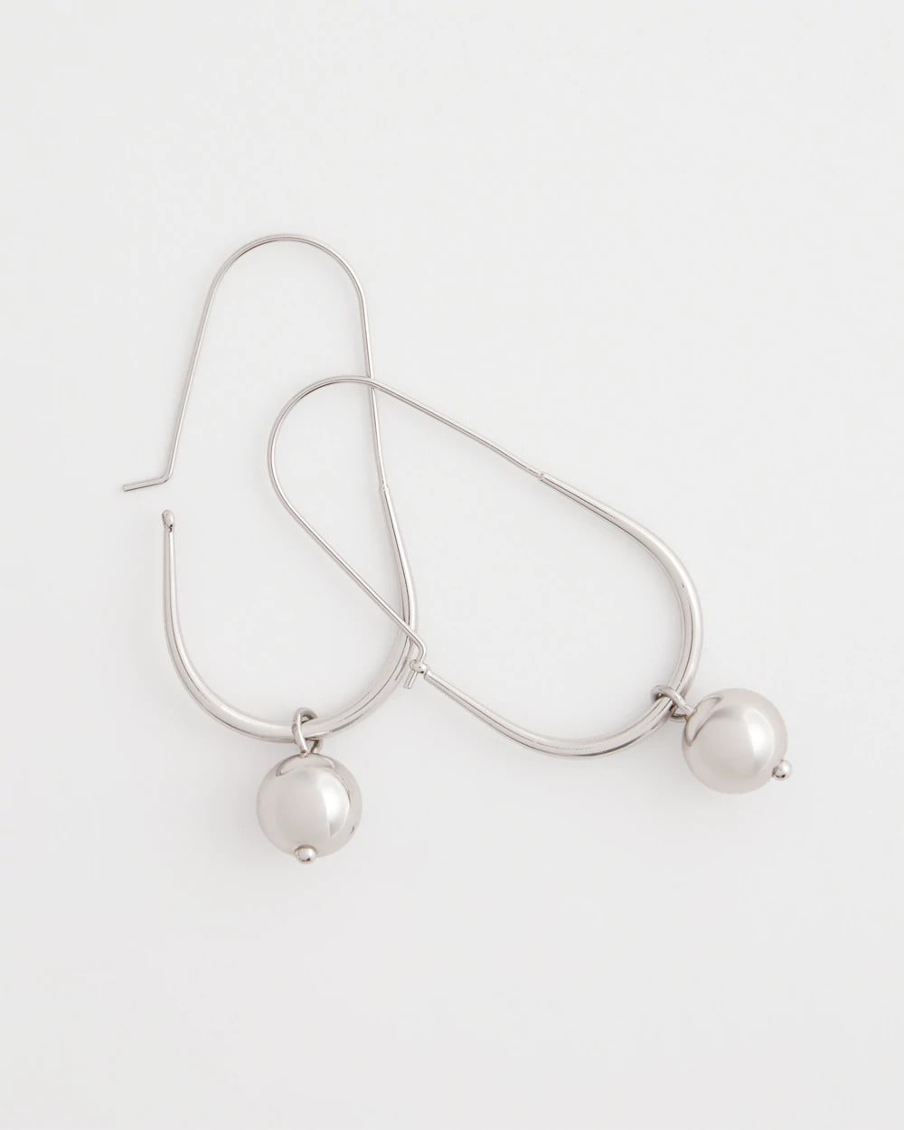 Chico's | Silver Bead Threader Earrings/ Silver