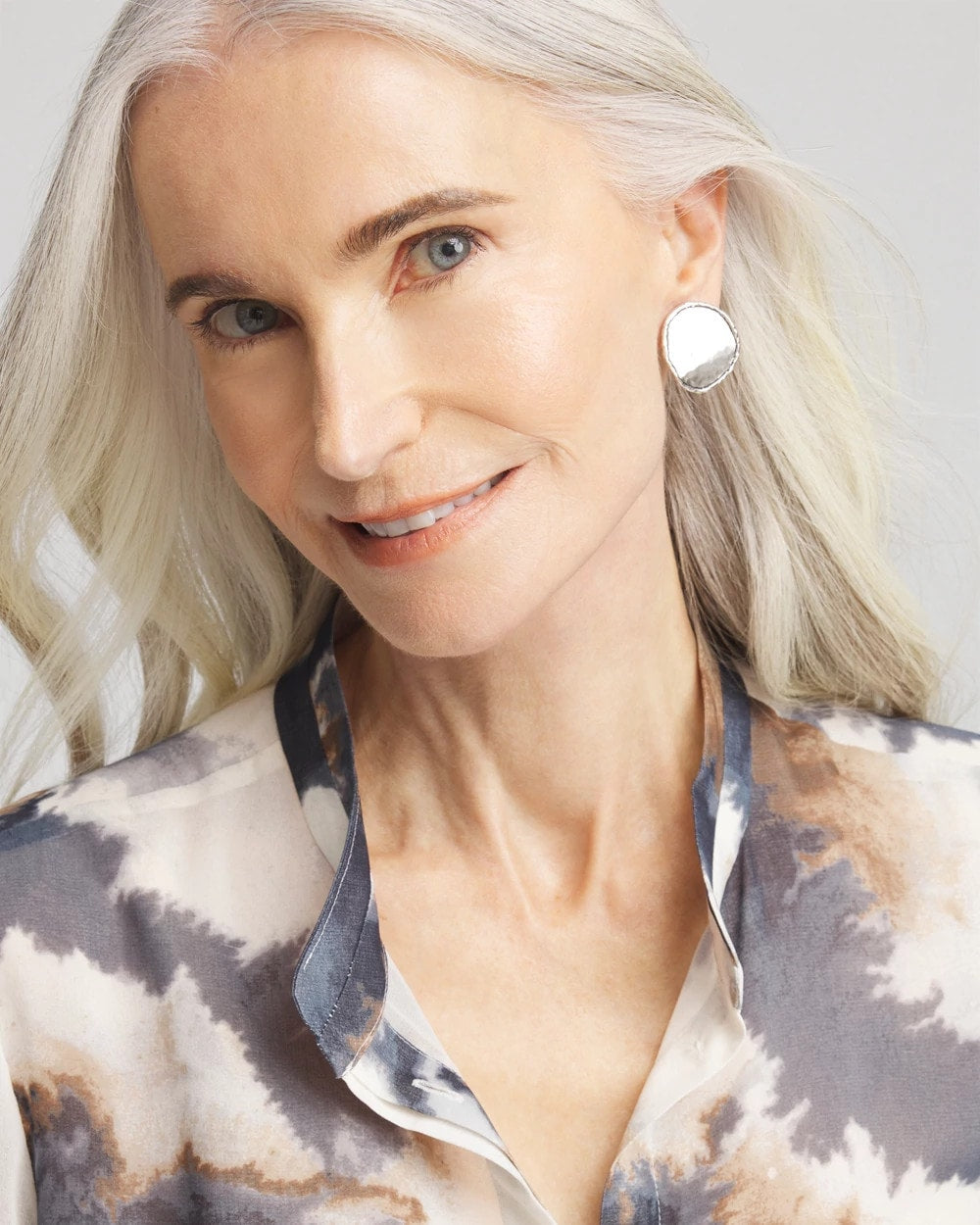 Chico's | No Droop™ Silver Tone Clip-On Earrings/ Silver