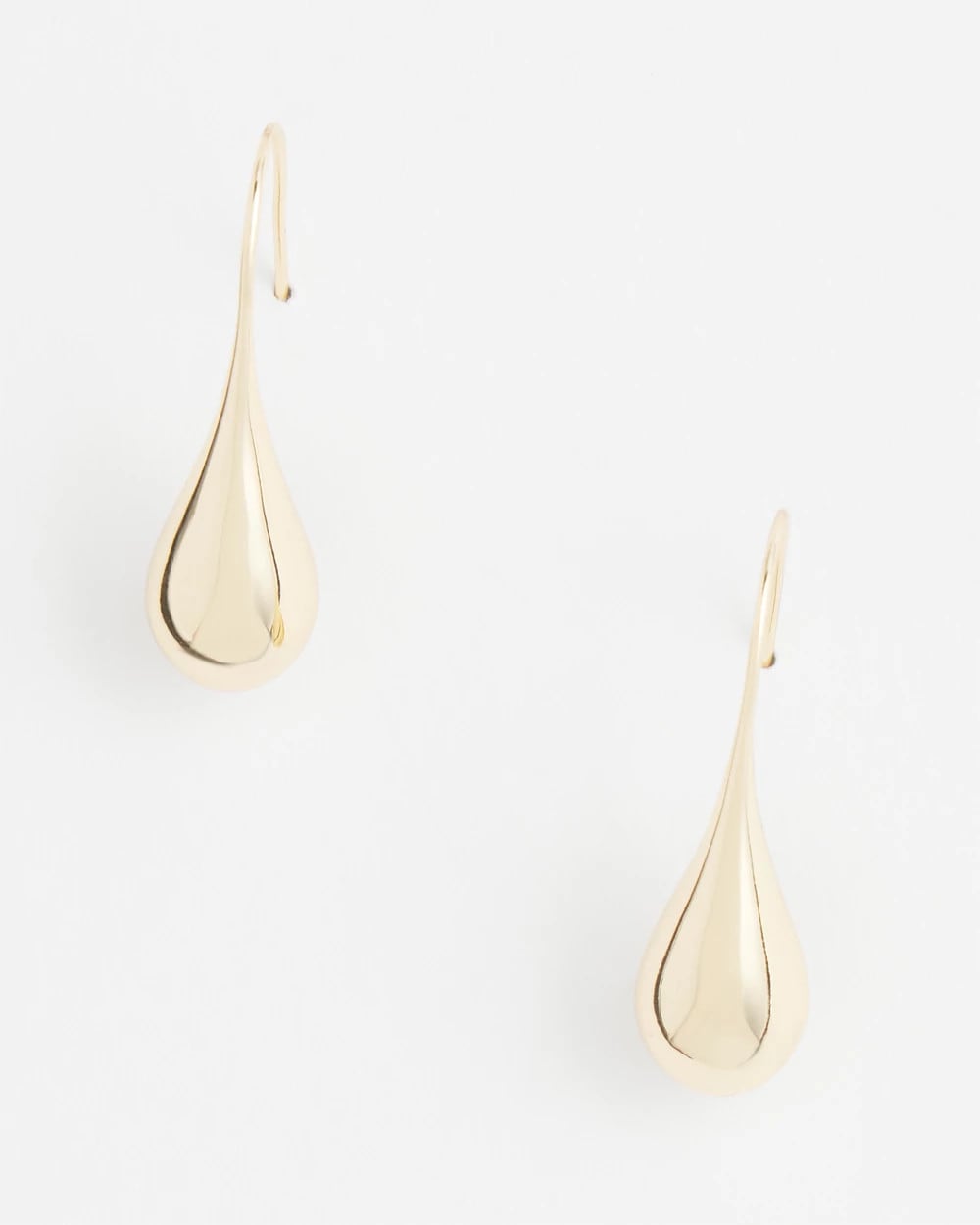 Chico's | No Droop™ Gold Tone Teardrop Threader Earrings/ Gold