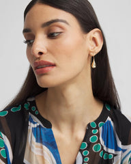 Chico's | No Droop™ Gold Tone Teardrop Threader Earrings/ Gold