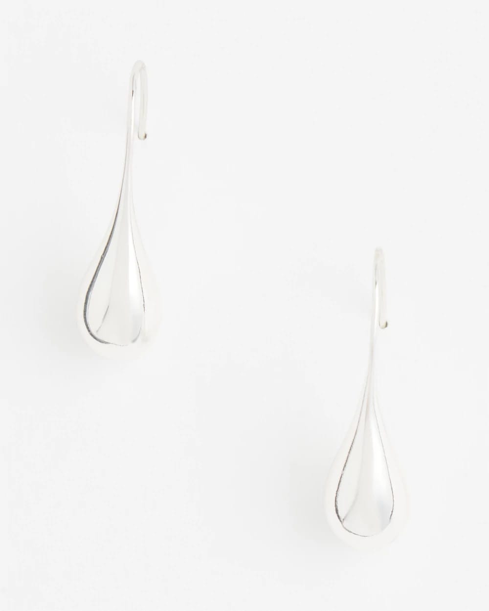 Chico's | No Droop™ Silver Tone Teardrop Threader Earrings/ Silver