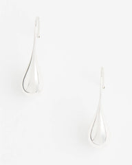 Chico's | No Droop™ Silver Tone Teardrop Threader Earrings/ Silver