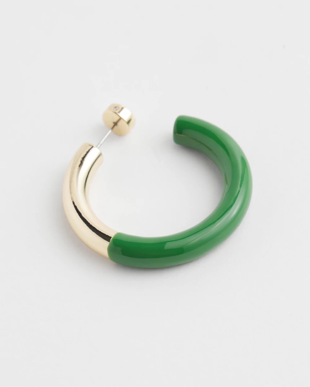 Chico's | No Droop™ Green Dipped Hoops/ Verdant Green