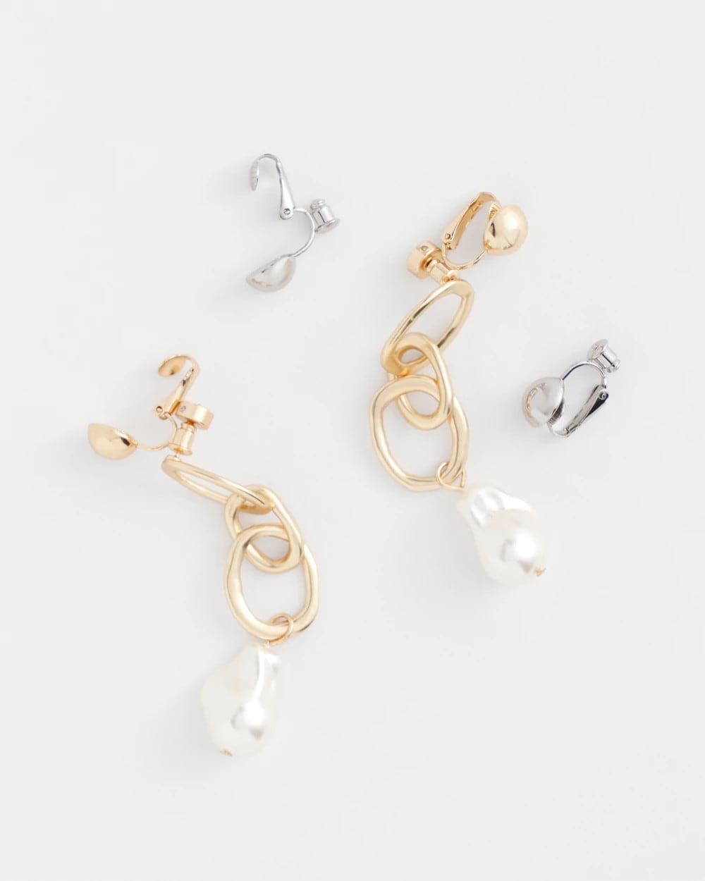 Chico's | Clip Earring Converters/ Mixed Metals