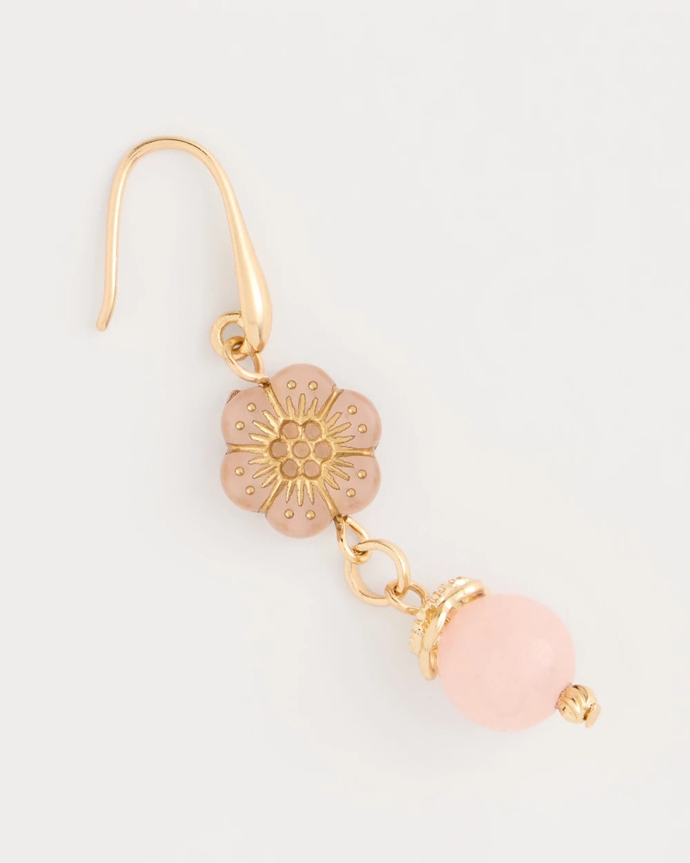Chico's | Flower Beaded Drop Earrings/ Orchid