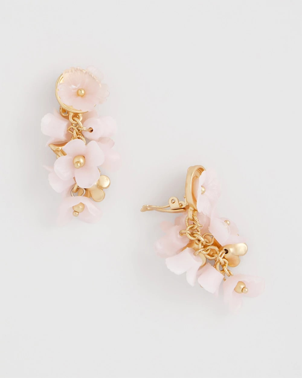 Chico's | Pink Flower Cluster Drop Earrings/ Pink