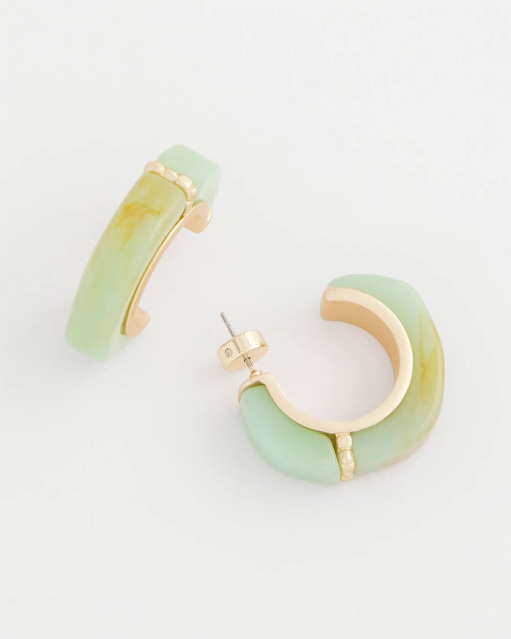 Chico's | Aqua Tone Hoop Earrings/ Aqua