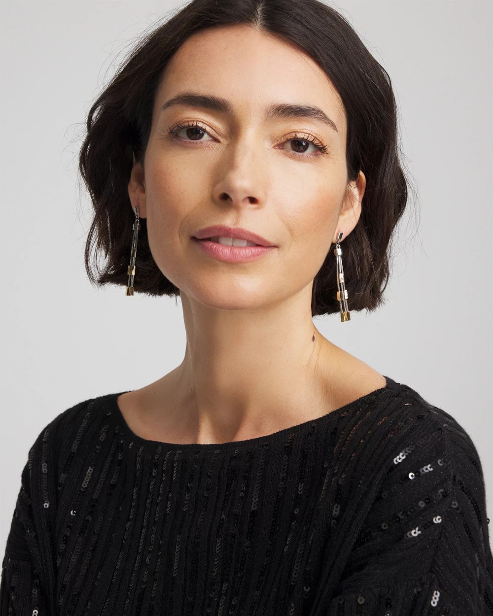 Chico's | Mixed Metal Linear Earrings/ Mixed Metals