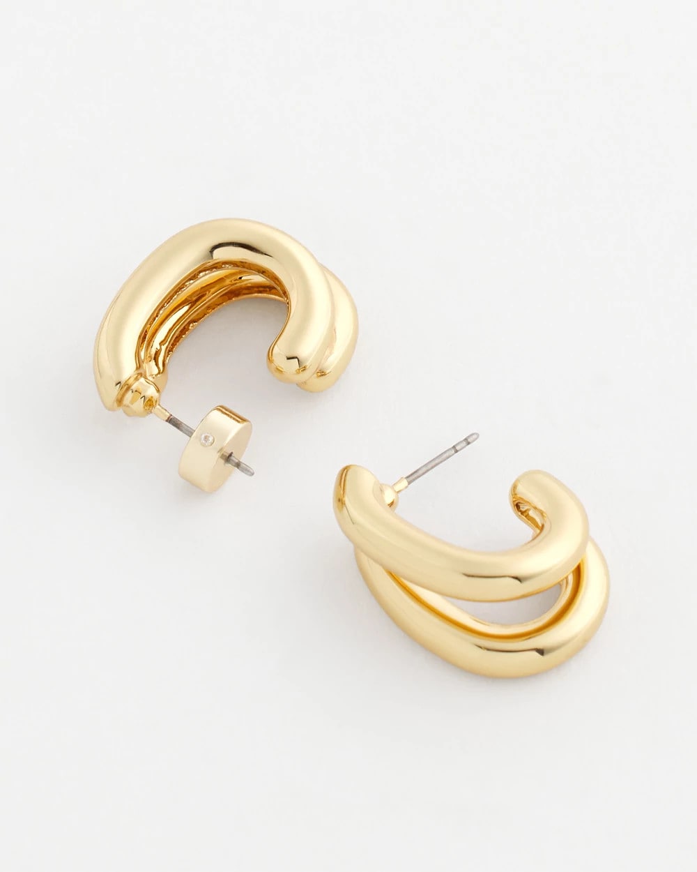 Chico's | Gold Double Mini Hoop Earrings/ Gold